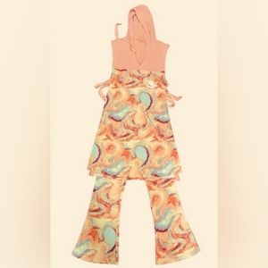 💕NWT free people “all that set printed” two piece outfit size small